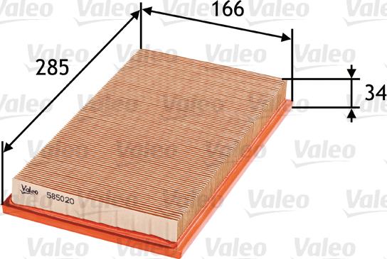 Valeo 585020 - Légszűrő parts5.com