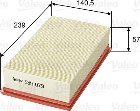 Valeo 585079 - Filtru aer parts5.com