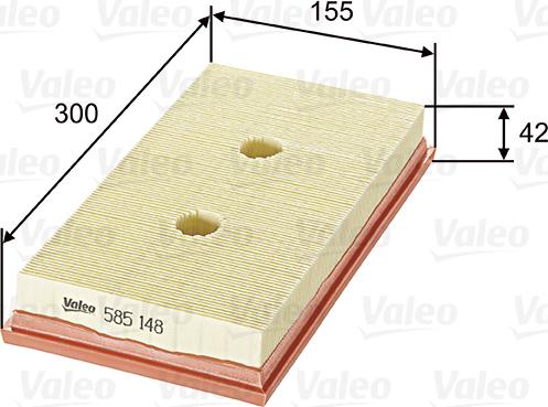 Valeo 585148 - Õhufilter parts5.com