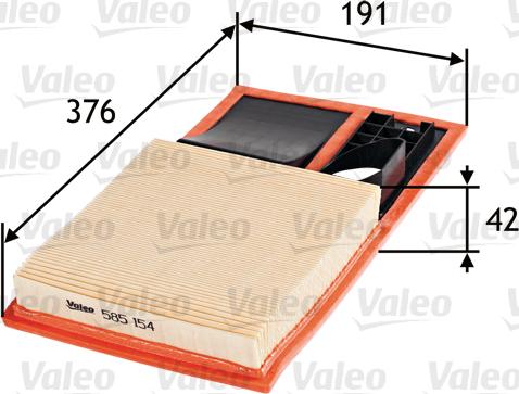 Valeo 585154 - Filtro de aire parts5.com