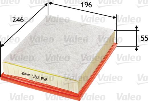 Valeo 585158 - Air Filter parts5.com