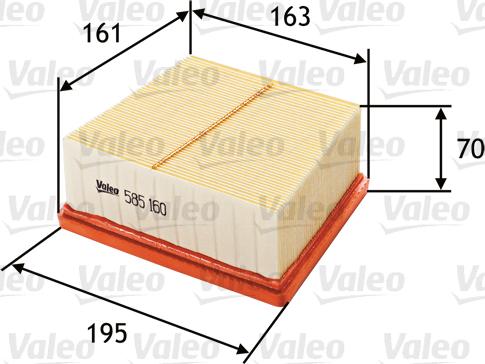 Valeo 585160 - Filtre à air parts5.com