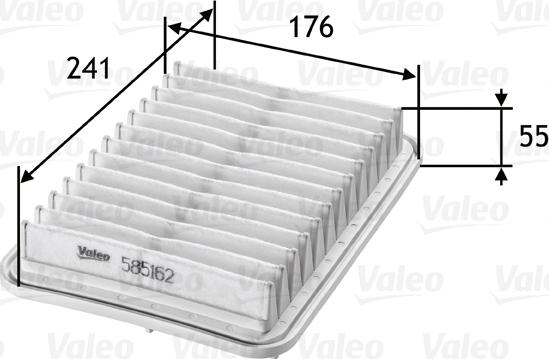 Valeo 585162 - Φίλτρο αέρα parts5.com