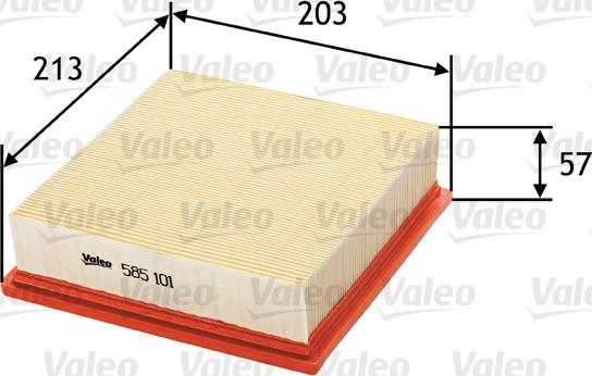 Valeo 585101 - Air Filter parts5.com