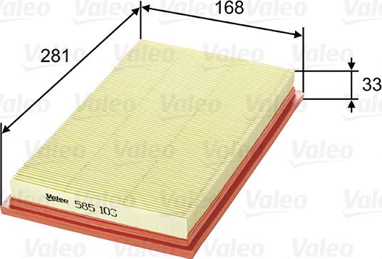 Valeo 585103 - Ilmansuodatin parts5.com