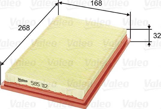 Valeo 585112 - Air Filter parts5.com