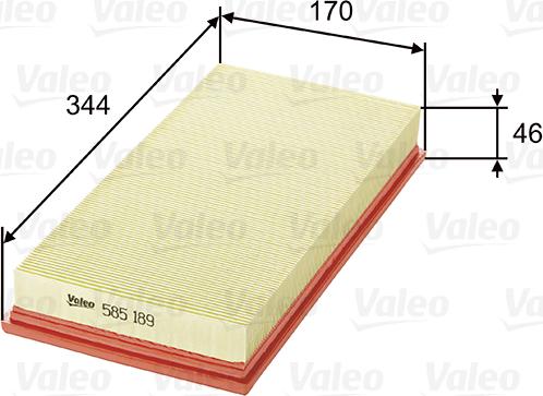 Valeo 585189 - Air Filter parts5.com