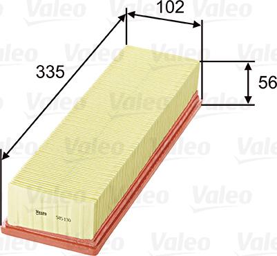 Valeo 585130 - Filtru aer parts5.com