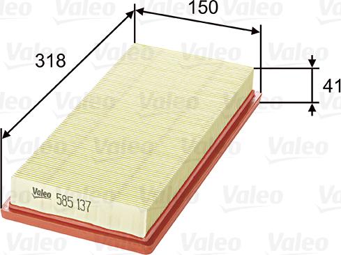 Valeo 585137 - Filter za vazduh parts5.com