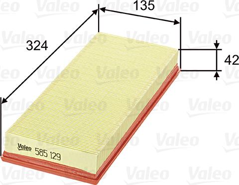 Valeo 585129 - Air Filter parts5.com