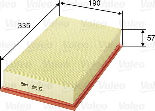 Valeo 585121 - Zracni filter parts5.com