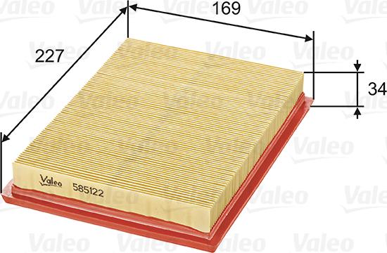 Valeo 585122 - Air Filter parts5.com