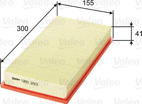 Valeo 585293 - Air Filter parts5.com