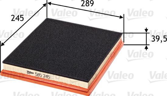 Valeo 585245 - Filtre à air parts5.com