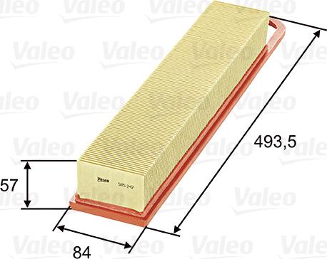 Valeo 585247 - Въздушен филтър parts5.com