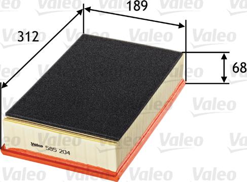 Valeo 585204 - Air Filter parts5.com