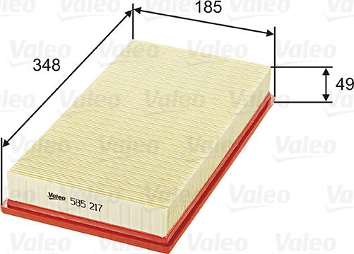 Valeo 585217 - Õhufilter parts5.com