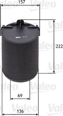 Valeo 585742 - Vzduchový filter parts5.com