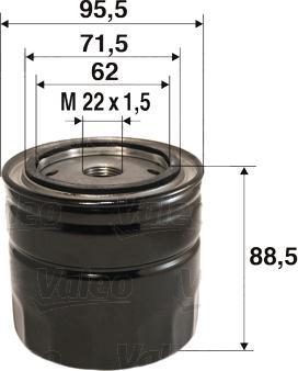 Valeo 586097 - Oil Filter parts5.com