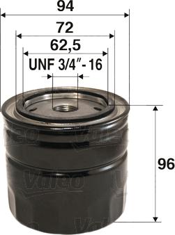 Valeo 586047 - Маслен филтър parts5.com