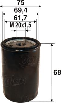 Valeo 586051 - Olejový filter parts5.com