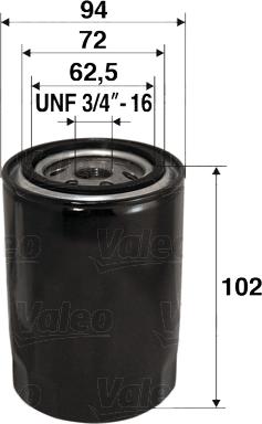 Valeo 586066 - Filtru ulei parts5.com