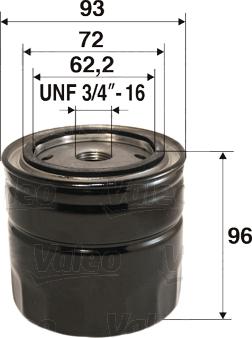 Valeo 586063 - Olejový filter parts5.com