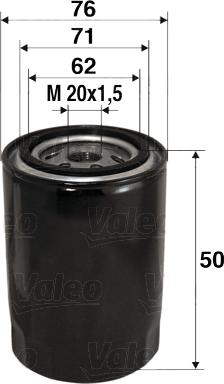 Valeo 586001 - Yağ filtresi parts5.com