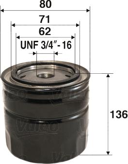 Valeo 586018 - Oil Filter parts5.com