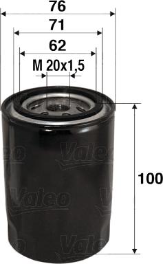 Valeo 586012 - Olejový filter parts5.com