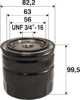 Valeo 586082 - Oil Filter parts5.com