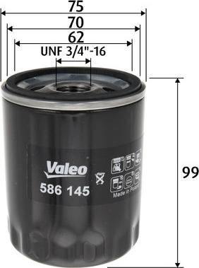 Valeo 586145 - Oil Filter parts5.com