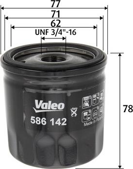 Valeo 586142 - Filtar za ulje parts5.com