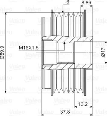 Valeo 588094 - Fulie, alternator parts5.com