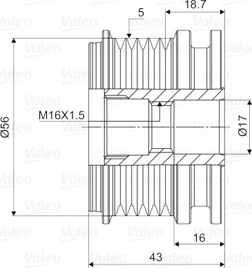 Valeo 588066 - Polea, alternador parts5.com