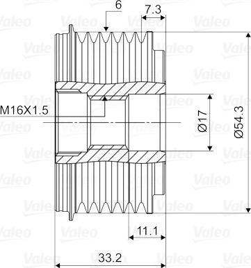 Valeo 588015 - Pulley, alternator, freewheel clutch parts5.com