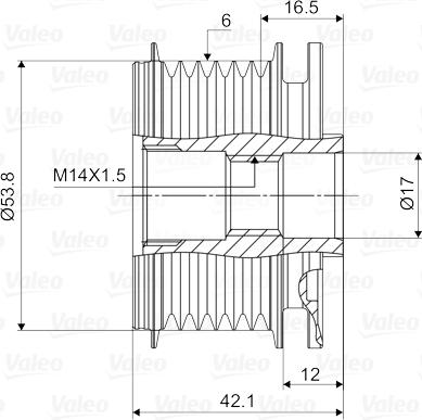 Valeo 588011 - Rihmaratas,generaator parts5.com