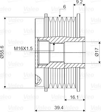 Valeo 588013 - Hihnapyörä, laturi parts5.com