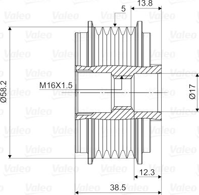 Valeo 588037 - Alternatör kasnağı parts5.com