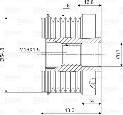 Valeo 588023 - Hihnapyörä, laturi parts5.com