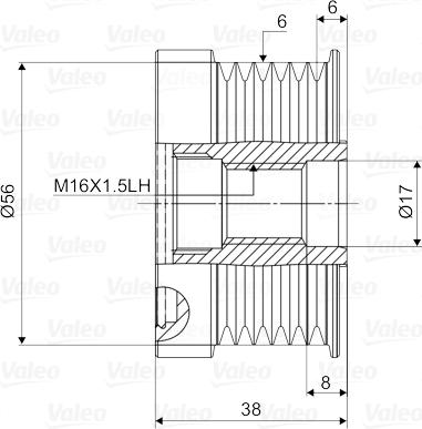 Valeo 588022 - Polea, alternador parts5.com