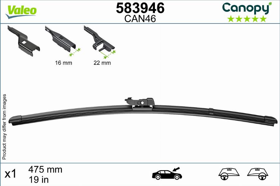 Valeo 583946 - Pyyhkijänsulka parts5.com