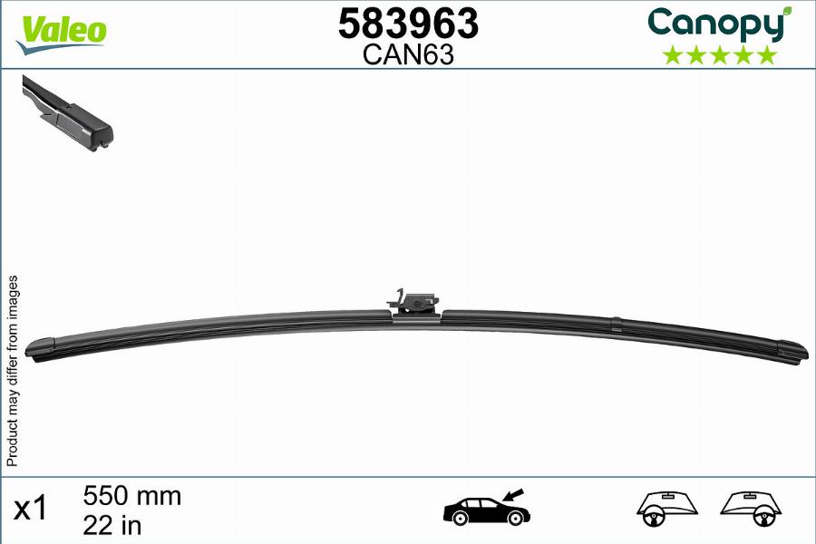 Valeo 583963 - Pyyhkijänsulka parts5.com