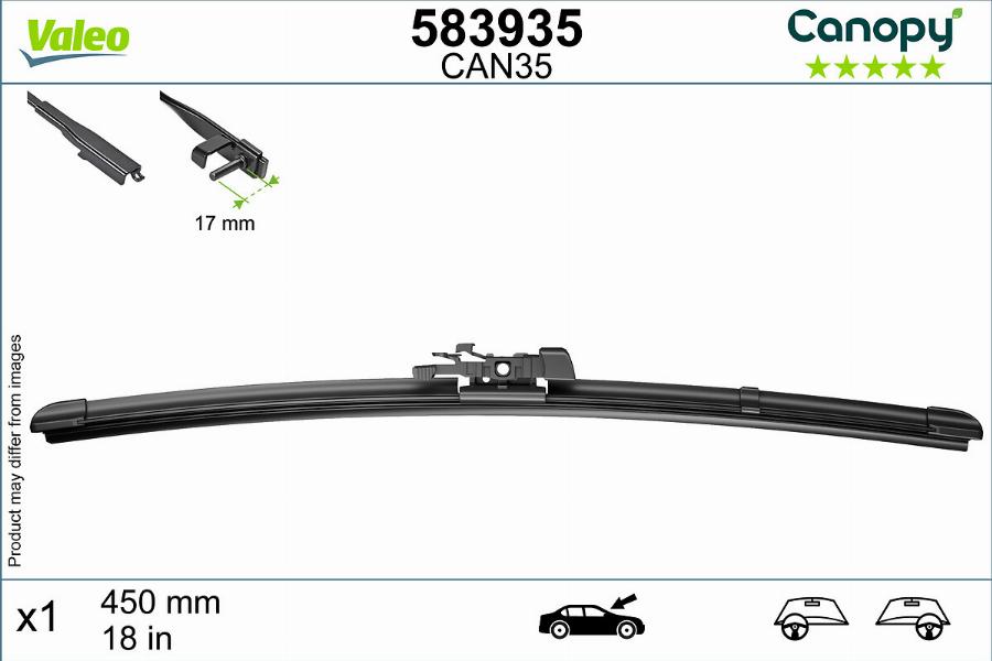 Valeo 583935 - Pióro wycieraczki parts5.com