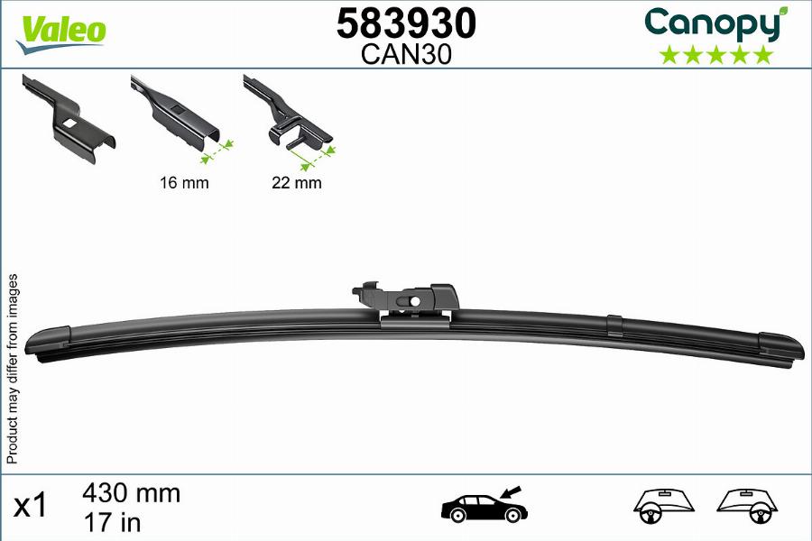 Valeo 583930 - Stieracia liżta parts5.com