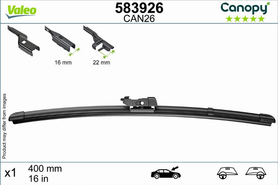 Valeo 583926 - Wiper Blade parts5.com