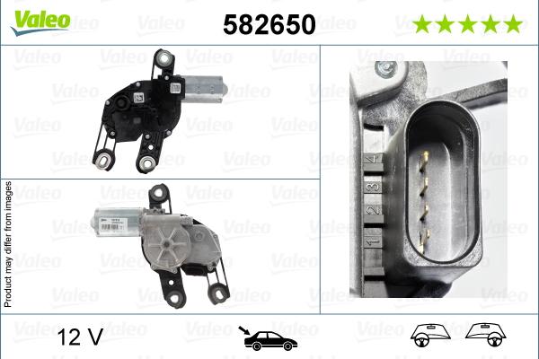 Valeo 582650 - Motor del limpiaparabrisas parts5.com