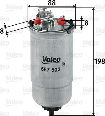 Valeo 587502 - Filtro combustible parts5.com