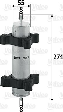 Valeo 587514 - Filtru combustibil parts5.com