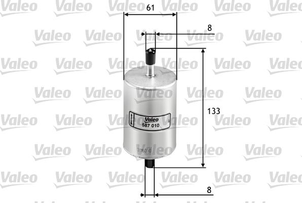 Valeo 587010 - Palivový filter parts5.com